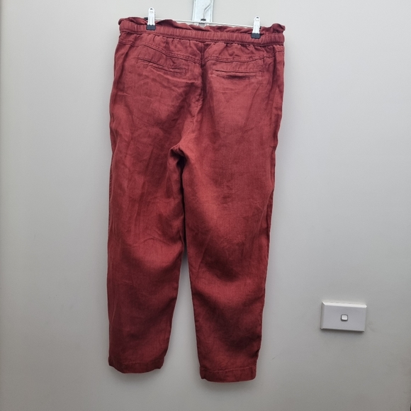 Coutry Road Paperbag Linen Pants Size 12 - Picture 4 of 7